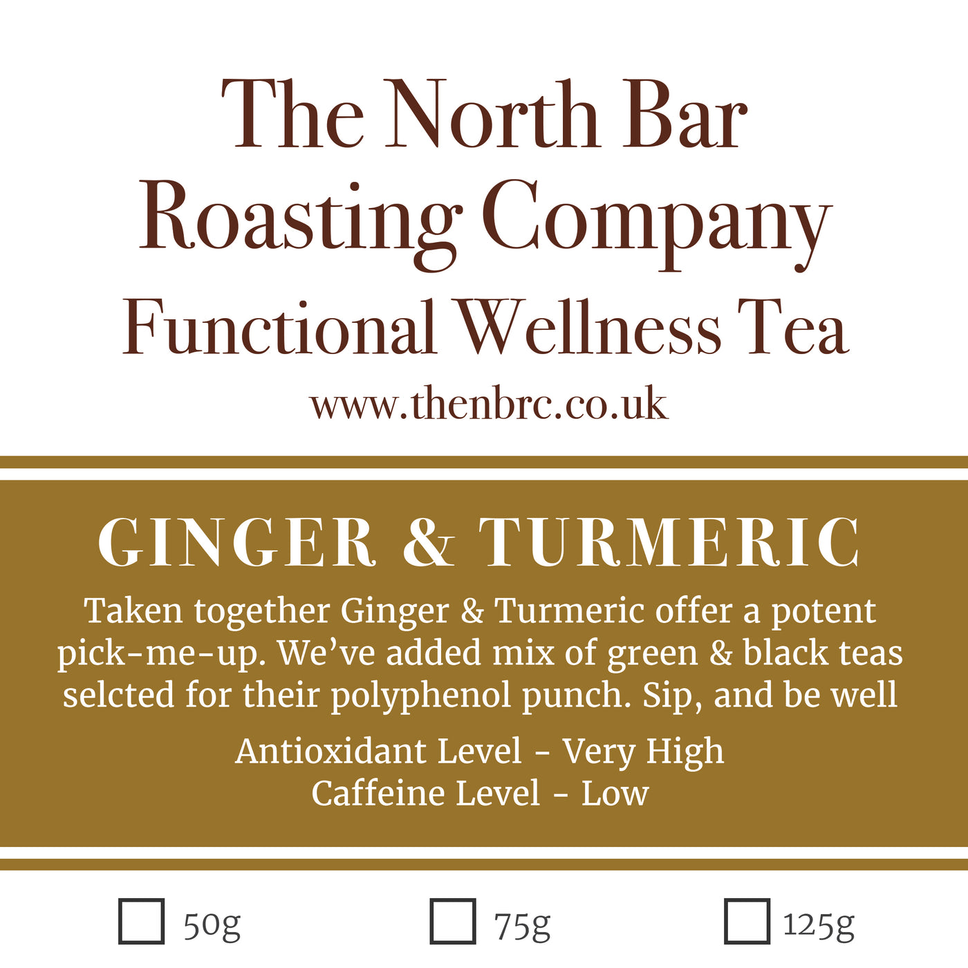 Ginger and Turmeric - Functional/Wellbeing Tea