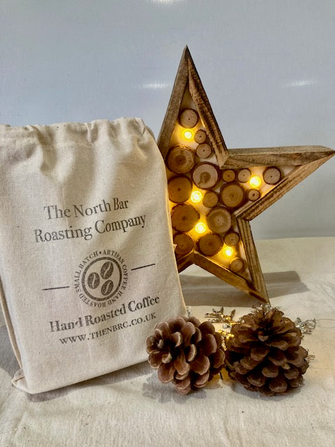 Christmas Arabica Speciality Coffee  Duo 2 x 200g with a FREE Cotton Gift Bag