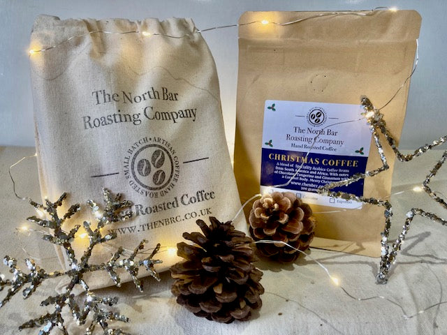 Christmas Arabica Speciality Coffee  Duo 2 x 200g with a FREE Cotton Gift Bag