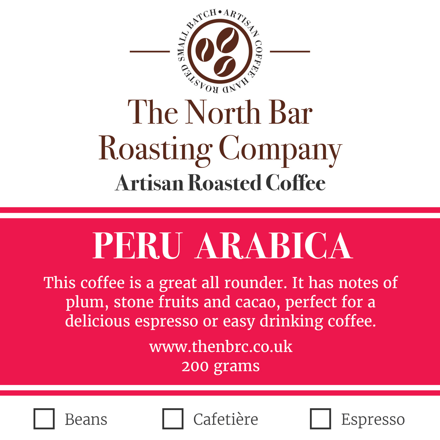 Peru Arabica Coffee -  200g/400g