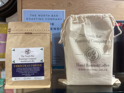 Christmas Arabica Speciality Coffee  Duo 2 x 200g with a FREE Cotton Gift Bag