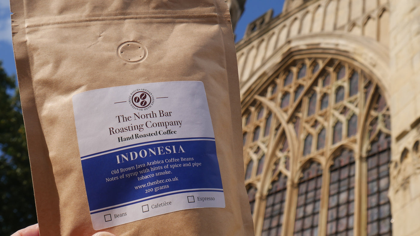 Indonesia Old Brown Java Coffee outside St Mary's Church
